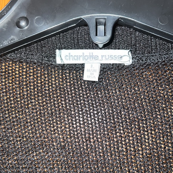 Charlotte Russe Open Cardigan Aztec Boho Western Size Large Black/Cream - Picture 5 of 9